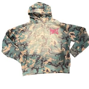 Distressed Camo Purple Brand Hoodie